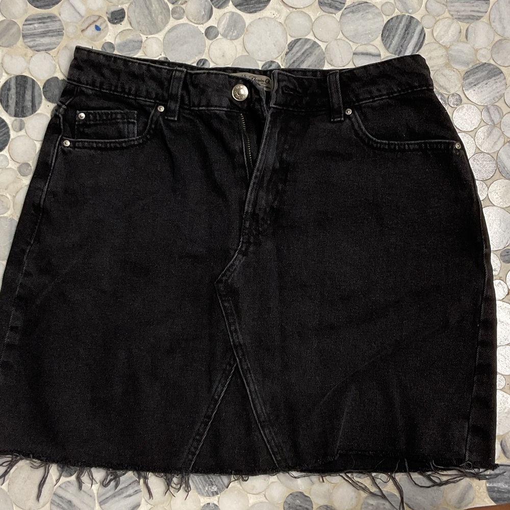 Denim&Co Classic Black Mini Skirt